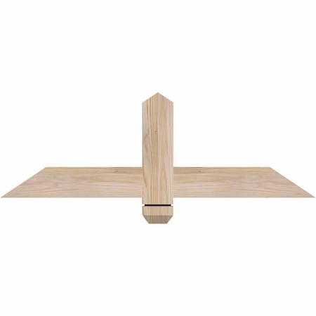 Ekena Millwork Eugene Smooth Timber Gable Bracket, Douglas Fir, 36"W x 12"H x 1 1/2"D x 3 1/2"F, 8/12 Pitch GBW036X12X0204EUG00SDF
